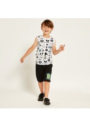 Disney All Over Mickey Mouse Print Sleeveless T-shirt