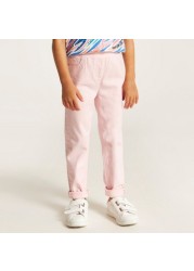 Juniors Solid Jeggings with Pocket Detail and Elasticised Waistband