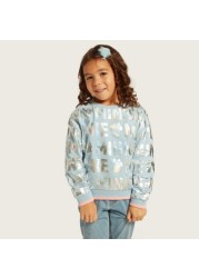 Disney All-Over Minnie Mouse Print Pullover with Long Sleeves