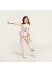 Disney Minnie Mouse Print Sweatshirt and Jog Pants Set