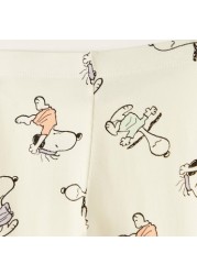 Peanuts Printed Leggings with Elasticised Waistband