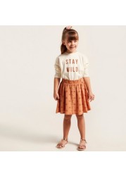 Love Earth Organic Graphic Print T-shirt and Skirt Set