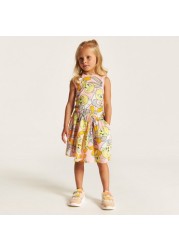 All Over Tweety Print Sleeveless Dress with Pockets