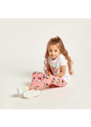 Disney Minnie Mouse Print Leggings with Elasticised Waistband