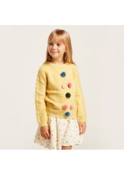 Juniors Textured Pullover with Long Sleeves