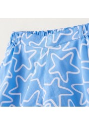 Juniors All-Over Star Print Shorts with Elasticised Waistband