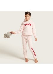 Lee Cooper Embroidered Hooded T-shirt and Pyjamas Set