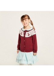 Juniors Textured Cardigan with Long Sleeves