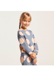 Juniors All-Over Print Pullover with Long Sleeves