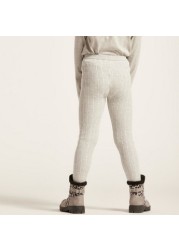 Juniors Textured Leggings with Elasticised Waistband