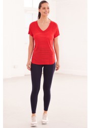 Next Active Sports Short Sleeve V-Neck Top Regular