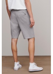 Zip Pocket Jersey Shorts Straight Fit