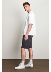 Zip Pocket Jersey Shorts Straight Fit