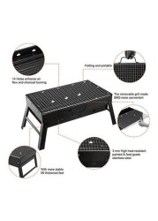 Generic Portable BBQ Charcoal Grill Black 35x27x20cm