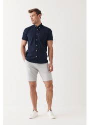 Belted Chino Shorts With Stretch