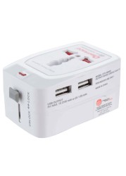 Oshtraco Go World Travel Adaptor W/ Dual USB Ports