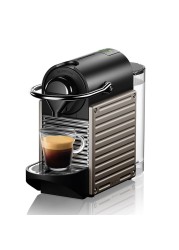 Nespresso Pixie C61 Titan Coffee Machine + Aeroccino Milk Frother Package (700 ml, 1260 W)