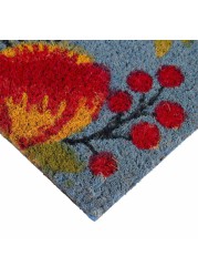 Rag n Rug Coir Floral Welcome Mat (45 x 75 cm)