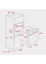 فرن كهربائي داخلي تيكا، HBB 605 (71 لتر، 2615 واط)