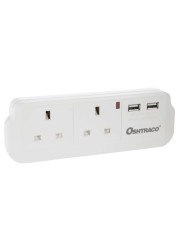 Oshtraco Universal Plug Input Multi-Socket W/ USB Port