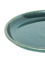 Glazed Terracotta Plant Saucer Celadon Generic (34 x 34 x 4 cm, XL)