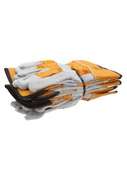 Mkats Single Palm Leather Safety Gloves (5 Pairs)