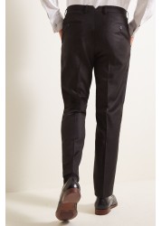 Moss Bros Moss x Cerruti Black Tailored Fit Twill Trousers