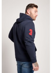 U.S. Polo Assn. Blue Player 3 Zip Through Hoodie