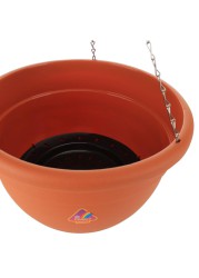 Plastic Greene Hanging Planter W/Tray (33.6 x 33.6 x 21.4 cm)