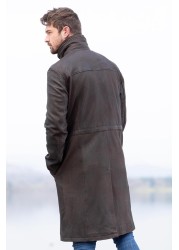 Lakeland Leather Kirkland Long Brown Leather Coat