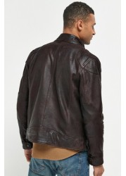 Signature Leather Biker Coat