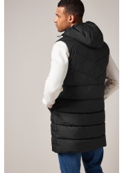 Shower Resistant Longline Puffer Gilet