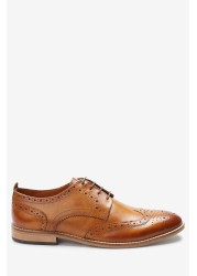 Mens Contrast Sole Leather Brogues Regular Fit