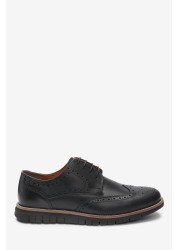 Leather Motion Flex Brogue Shoes