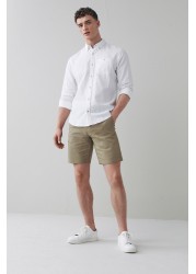 Belted Chino Shorts With Stretch