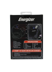 Energizer Quad USB In-Car Charger (2.4 Amp, 12 V)