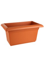 Plastic Rectangle Plant Pot W/Tray (66 x 38 x 34 cm)