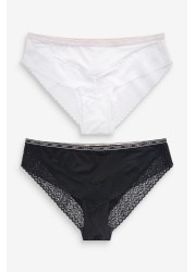 Logo Mesh Knickers 2 Pack Brazilian