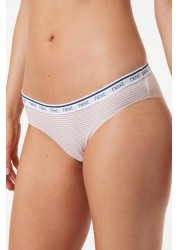 Cotton Rich Logo Knickers 4 Pack Bikini