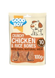 Armitage Good Boy Crunchy Chicken & Rice Bones Dog Treat (Adult Dogs, 100 g)