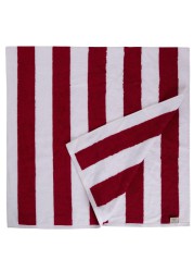 Truebell Striped Bath Towel (69 x 140 cm, Raspberry)