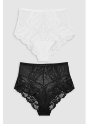 Lace Knickers 2 Pack High Rise