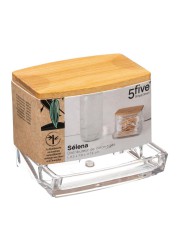 5five Selena Polystyrene Q-Tip Dispenser (9.3 x 7.4 x 8 cm)