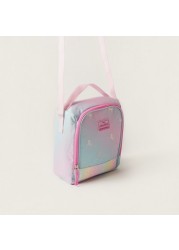 Juniors Unicorn Print Lunch Bag with Adjustable Strap and Zip Closure