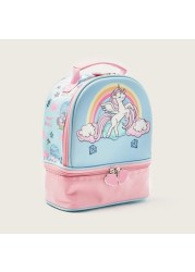 Juniors Unicorn Print Lunch Bag with Zip Closure