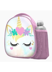 Smash Unicorn Print Lunch Bag and Bottle Set