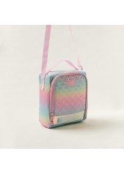 Juniors Printed Lunch Bag with Adjustable Strap and Zip Closure