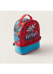 Juniors Car Print Lunch Bag with Zip Closure