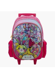 Moose Pikmi Pops Print Trolley Backpack with Retractable Handle - 16 inches