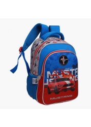 Mustang Printed Backpack - 14 inches